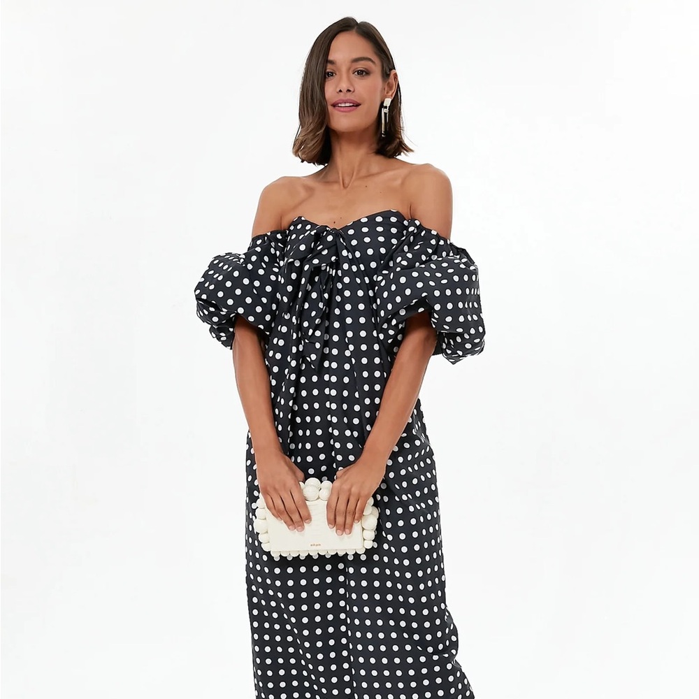 Caroline Constas Reyna Polka Dot Maxi Dress Size XS NWT